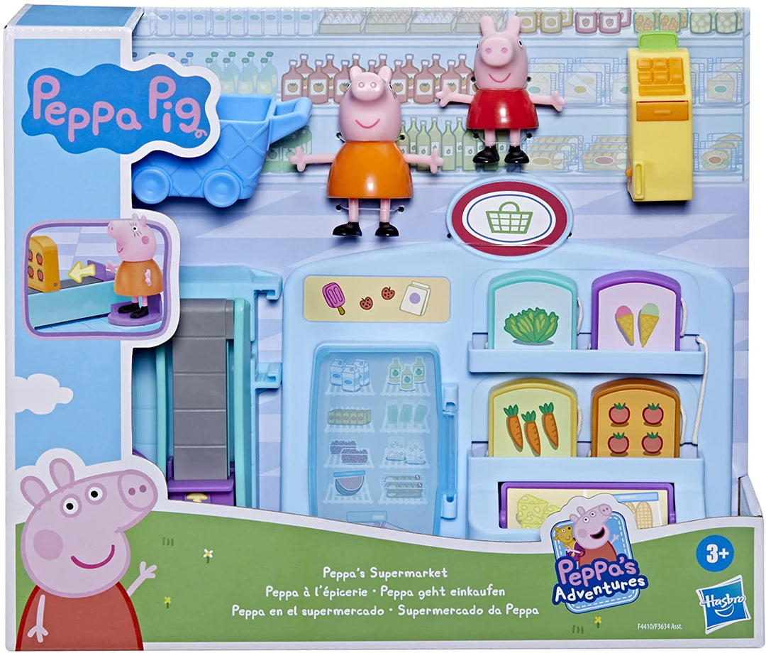 Peppa Pig Peppa’s Adventures Peppa’s Supermarket Playset Preschool Toy: 2 Figure