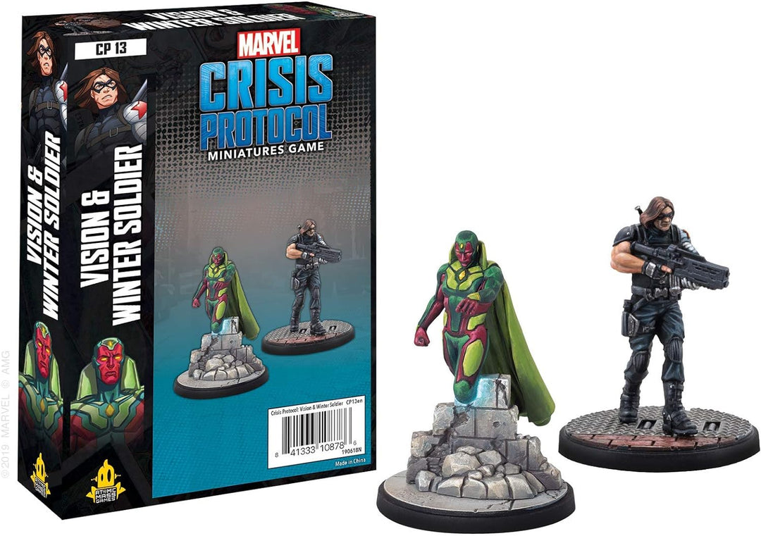 Atomic Mass Games | Marvel Crisis Protocol: Character Pack: Vision and Winter Soldier | Miniatures Game | Ages 10+ | 2+ Players | 45 Minutes Playing Time