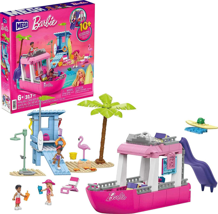 MEGA Barbie Dream Boat, Bauspielzeug für Jungen und Mädchen ab 6 Jahren, enthält 317