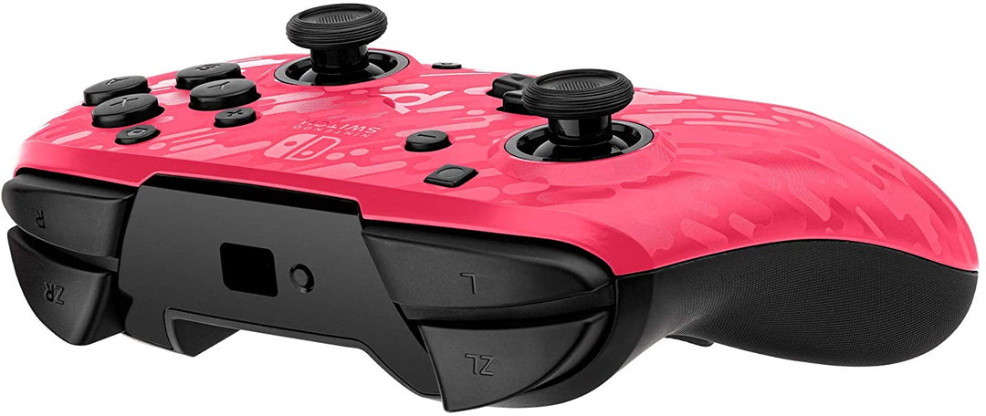 PDP Controller Faceoff Deluxe+ Audio Wireless Switch Camo Pink