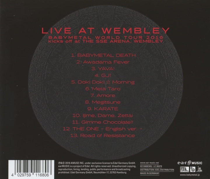 Live At Wembley - Babymetal  [Audio CD]
