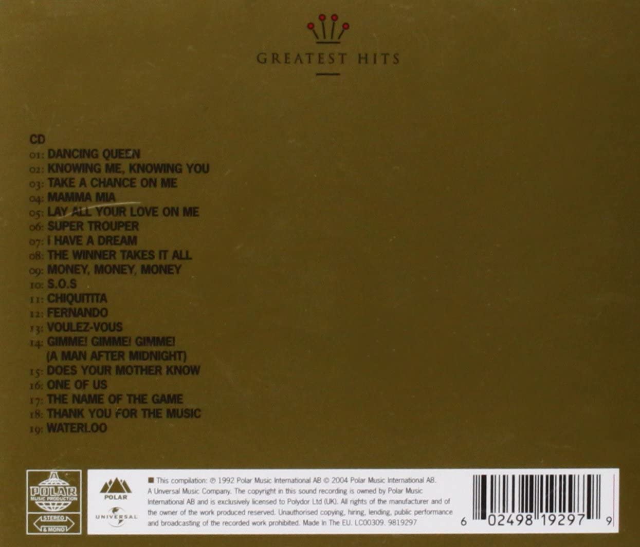 Gold: Greatest Hits - ABBA [Audio CD] – Yachew