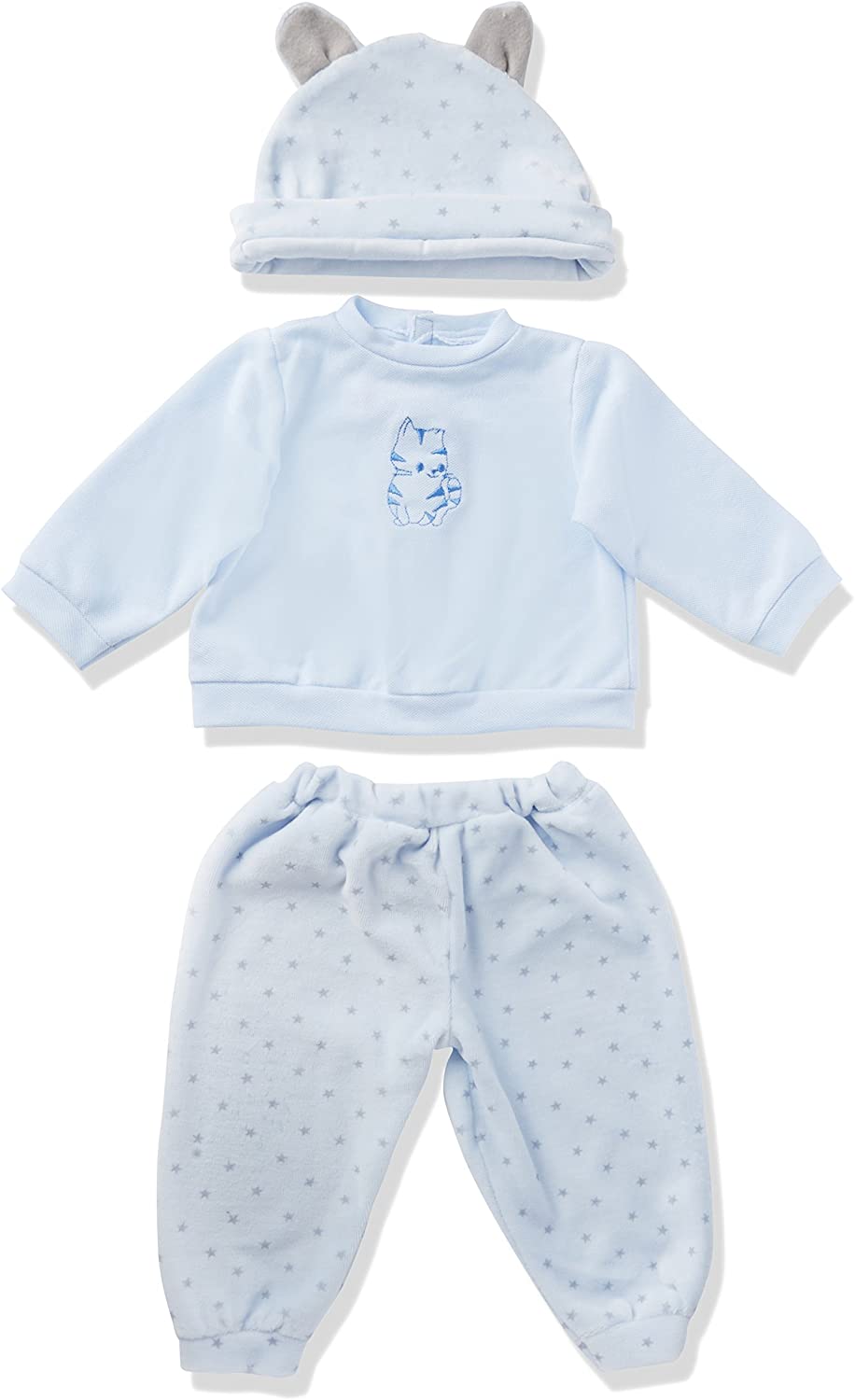 Paola Reina 58753 - Pyjama-Anzug am Handgelenk für Puppe, Blau, 60 cm