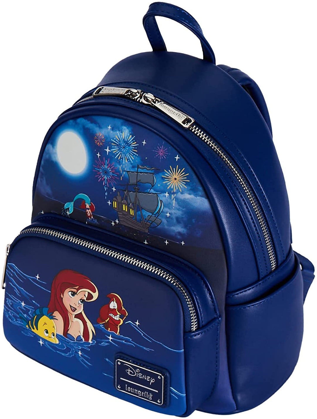 Loungefly Disney Die kleine Meerjungfrau Arielle, Feuerwerk, beleuchteter Mini-Rucksack