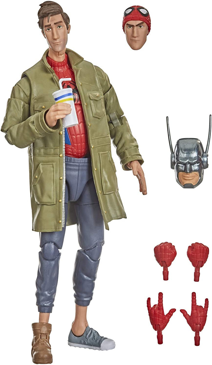 Hasbro Marvel Legends Series Spider-Man: Into the Spider-Verse Peter B. Parker, 15 cm große Actionfigur zum Sammeln, Spielzeug für Kinder ab 4 Jahren