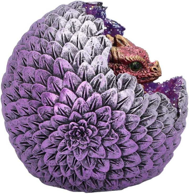Nemesis Now U4999R0 Red Geode Home Glittering Hatchling and Egg Figurine, Polyre