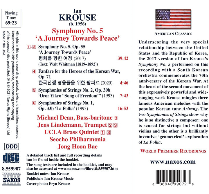 Krouse: Symphonie Nr. 5 [Michael Dean; Jens Lindemann; UCLA Blechbläserquintett; Seocho [Audio-CD]