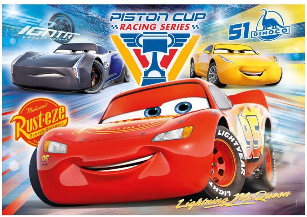 Clementoni 27072 – Supercolor-Puzzle für Kinder – Autos, Piston Cup Legends – 104 Teile, mehrfarbig