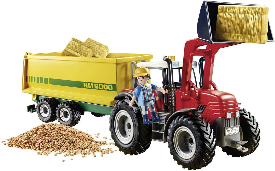 Playmobil 70131 trattore agricolo di campagna con rimorchio di alimentazione
