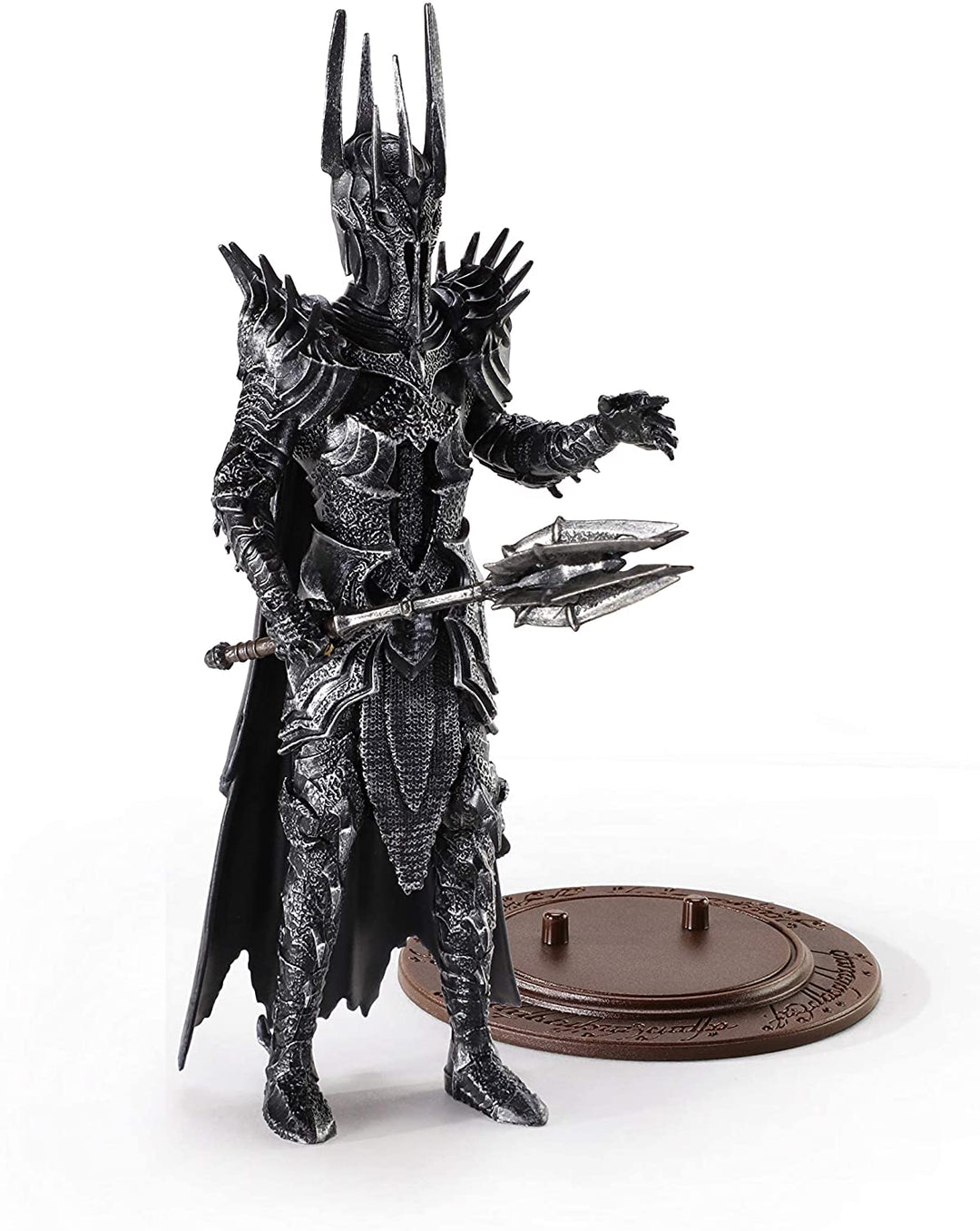 The Noble Collection LoTR Bendyfigs Sauron – Offiziell lizenzierte 19 cm (7,5 Zoll) große, biegsame, bewegliche Puppenfiguren zum Sammeln mit Ständer