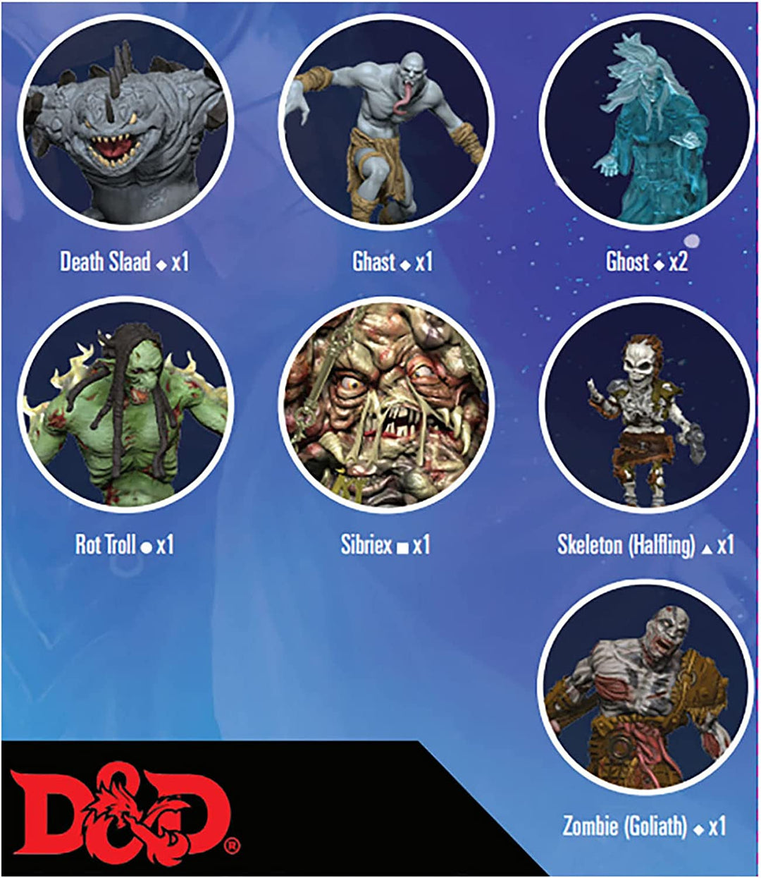 WizKids D&D Idols of The Realms: Boneyard: 2D Set 1 - Assorted Acrylic Miniature