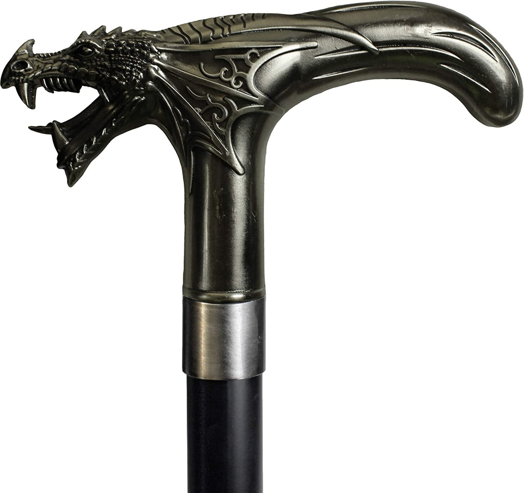 Nemesis Now Dragon's Roar Swaggering Cane 89cm, Black, One Size