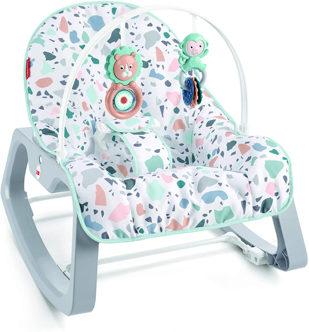 Fisher-Price GNP99 Balancín para bebés y niños pequeños, multicolor con Duracell Ultra