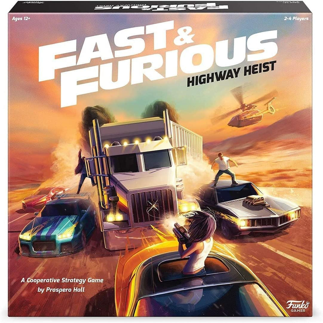 Das auf Mission basierende kooperative Strategie-Brettspiel „The Fast And Furious: Highway Heist“.