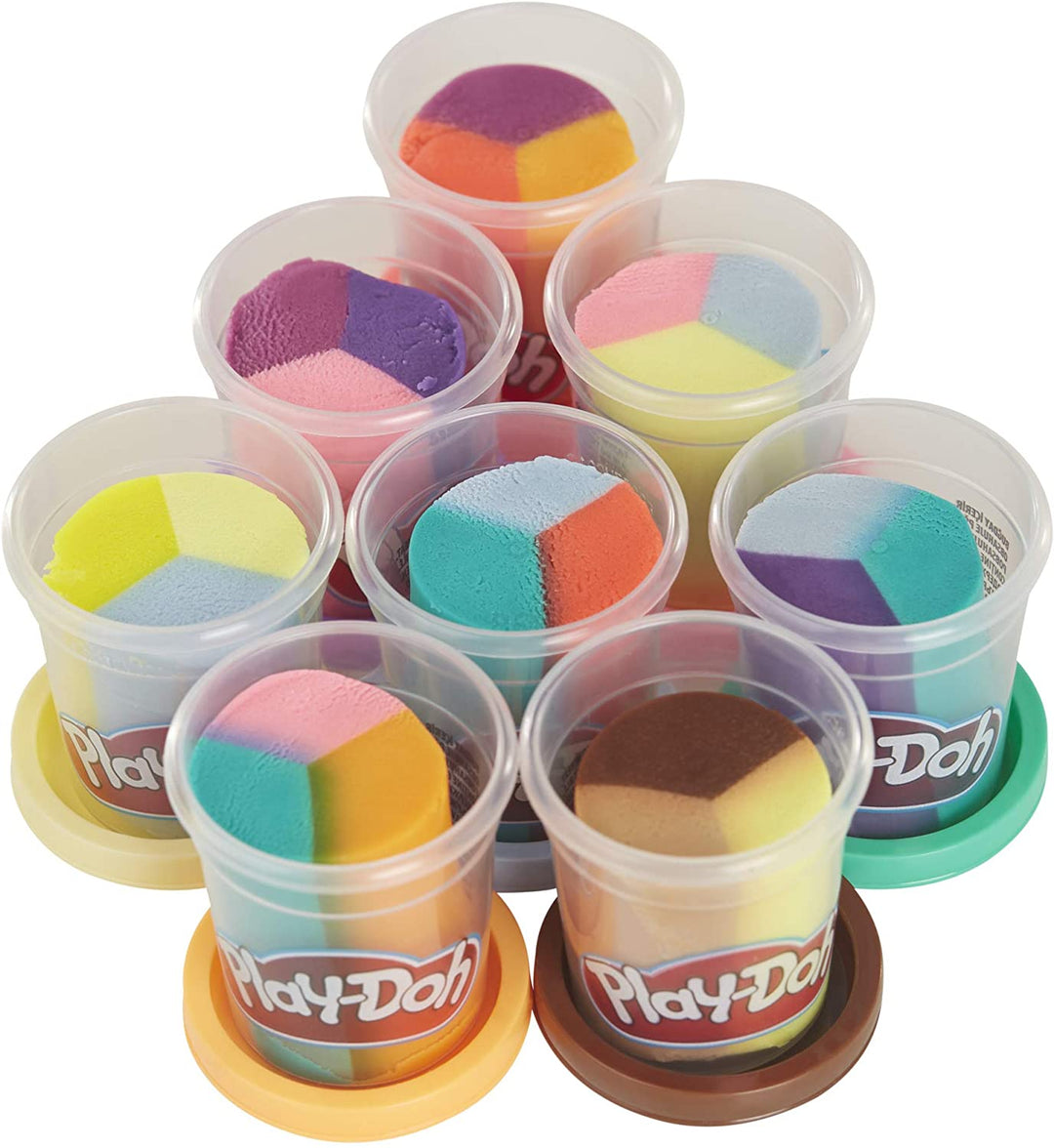 Play-Doh Crazy Cuts Stylist Friseursalon Rollenspielspielzeug für Kinder ab 3 Jahren mit 8 dreifarbigen Dosen, je 2 Unzen, ungiftig, F1260