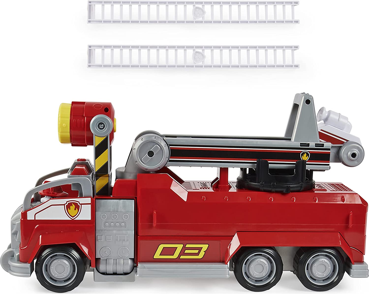 PAW Patrol Marshall’s Transforming Movie City Fire Truck - Fire Engine Playset with Lights, Sounds & Action Figure for Ages 3+ 6