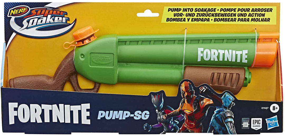 Nerf Super Soaker Fortnite Pump-SG Water Blaster – Pump-Action Soakage – For Youth, Teens, Adults