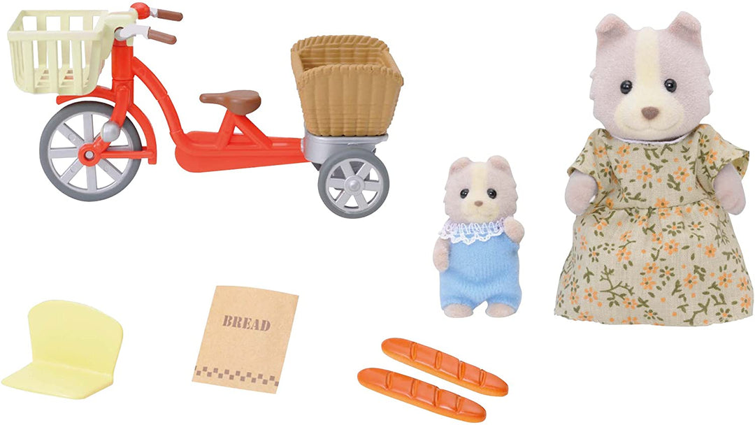 Sylvanian 4281 familias en bicicleta con la madre