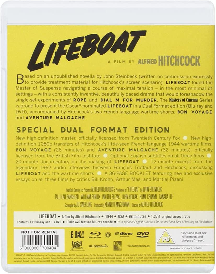 Lifeboat [Masters of Cinema] (Dualformat) [1944] – [Blu-ray]
