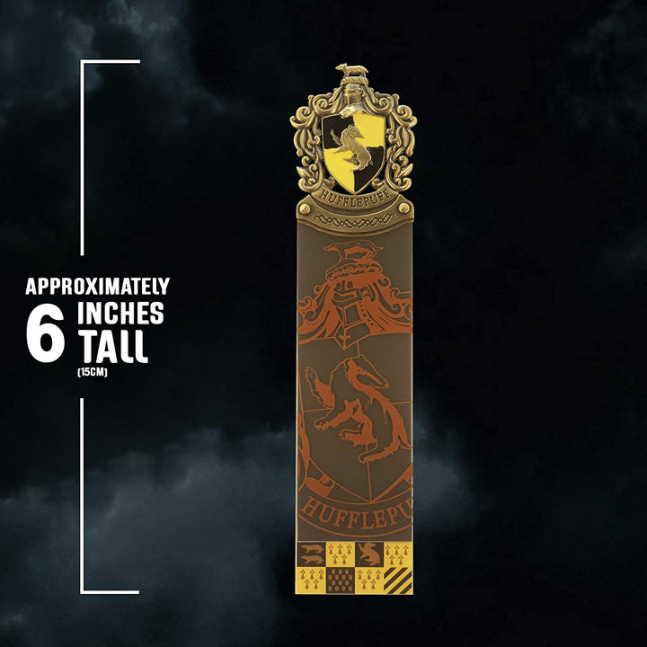 The Noble Collection Hufflepuff Crest Bookmark Harry Potter Bookmark With Hand Enamelled Diecast Metal Crest - Officially Licensed Harry Potter Movie Gifts