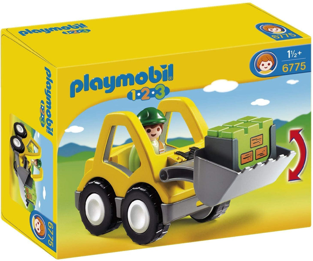 Playmobil 6775 1.2.3 Graafmachine met chauffeur en bak