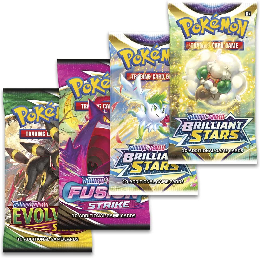Pokemon TCG: Boltund V Box (2 Folien-Promokarten, 1 Folien-Übergrößekarte und 4 Booster).