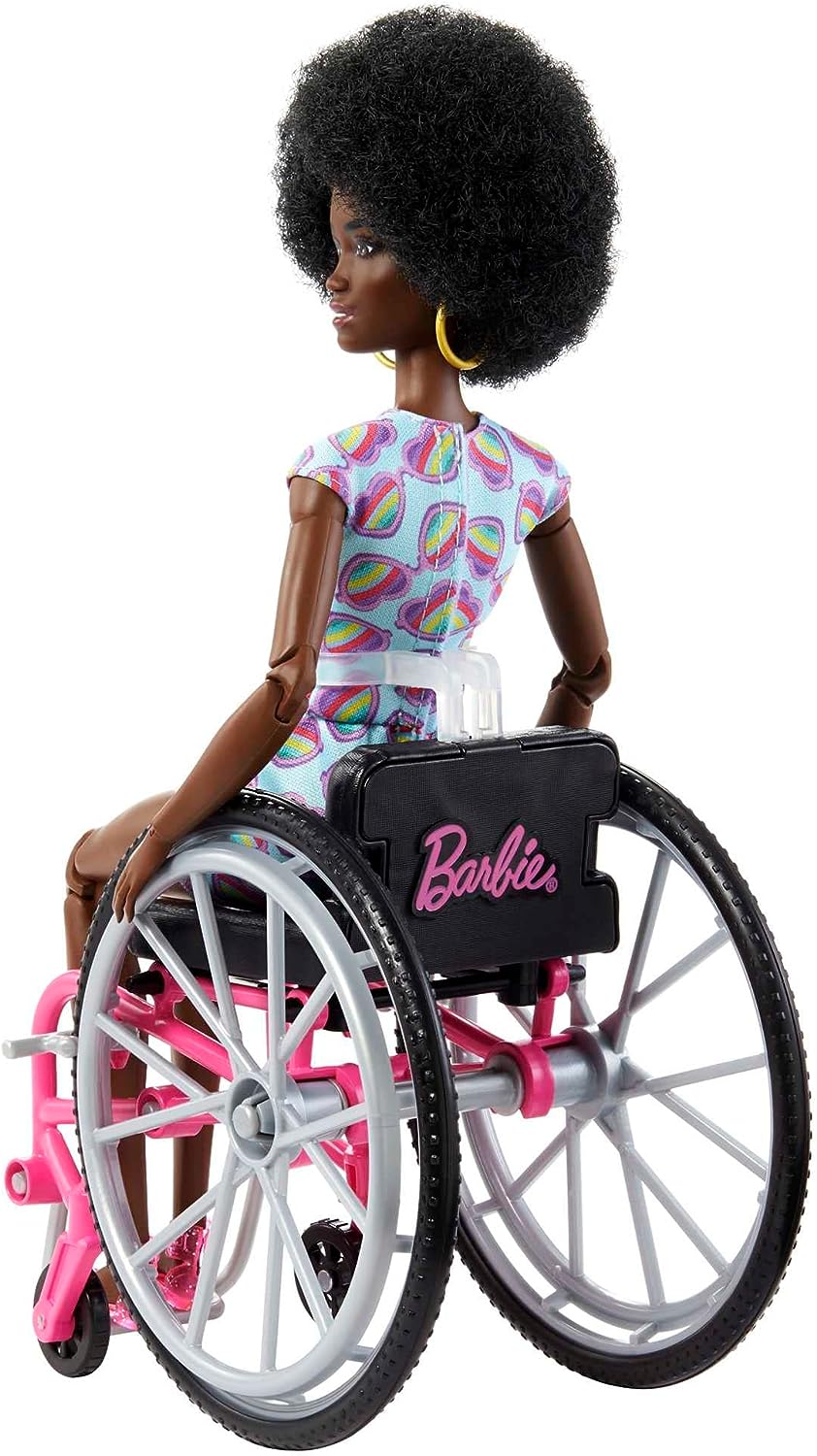 ?Barbie-Puppe mit Rollstuhl und Rampe, Kinderspielzeug, Barbie Fashionistas, Curly Bla