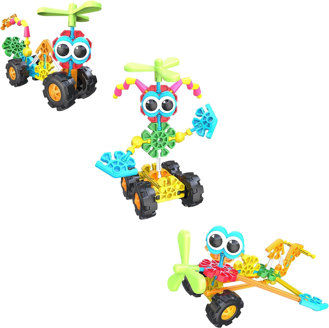 Basic Fun 85053 Kid K'NEX Zoomin' Buddies 20 Modellbauset, 48-teilig, mehrfarbig