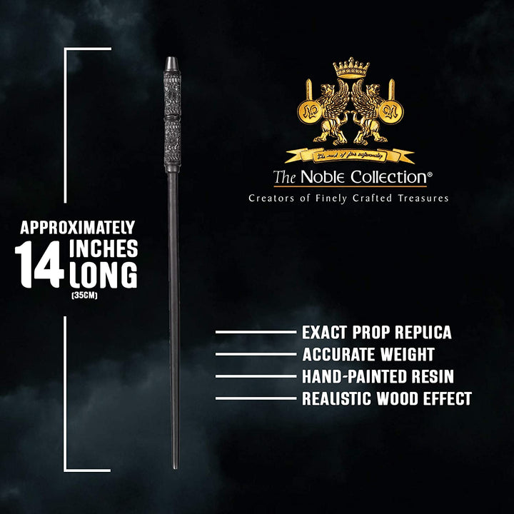 The Noble Collection - Severus Snape Wand In A Standard Windowed Box - 14in (35cm) Wizarding World Wand - Harry Potter Film Set Movie Props Wands