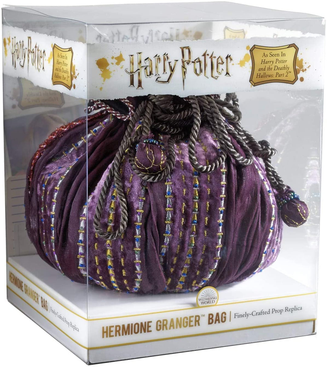 The Noble Collection Hermine Granger Tasche – 8 Zoll (20 cm) kleine lila Hermine Tasche – Offiziell lizenziertes Harry-Potter-Filmset-Filmspielzeug – Geschenke für Familie, Freunde und Harry-Potter-Fans