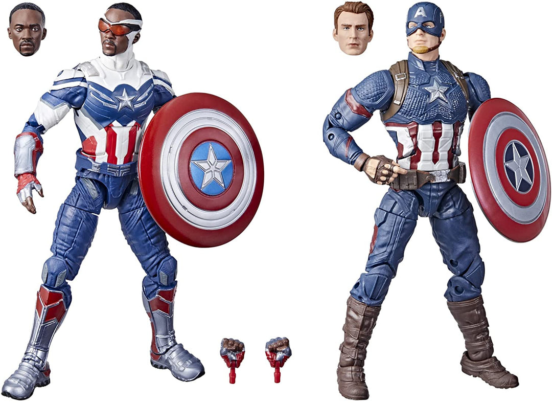 Hasbro Marvel Legends Series Captain America 2-Pack Steve Rogers Sam Wilson MCU