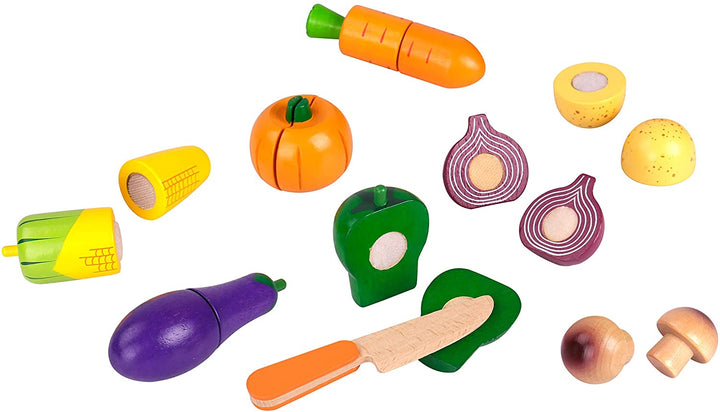 Tooky Toy TY895 Légumineuses Assortiment de Légumes en Bois, Multicolore