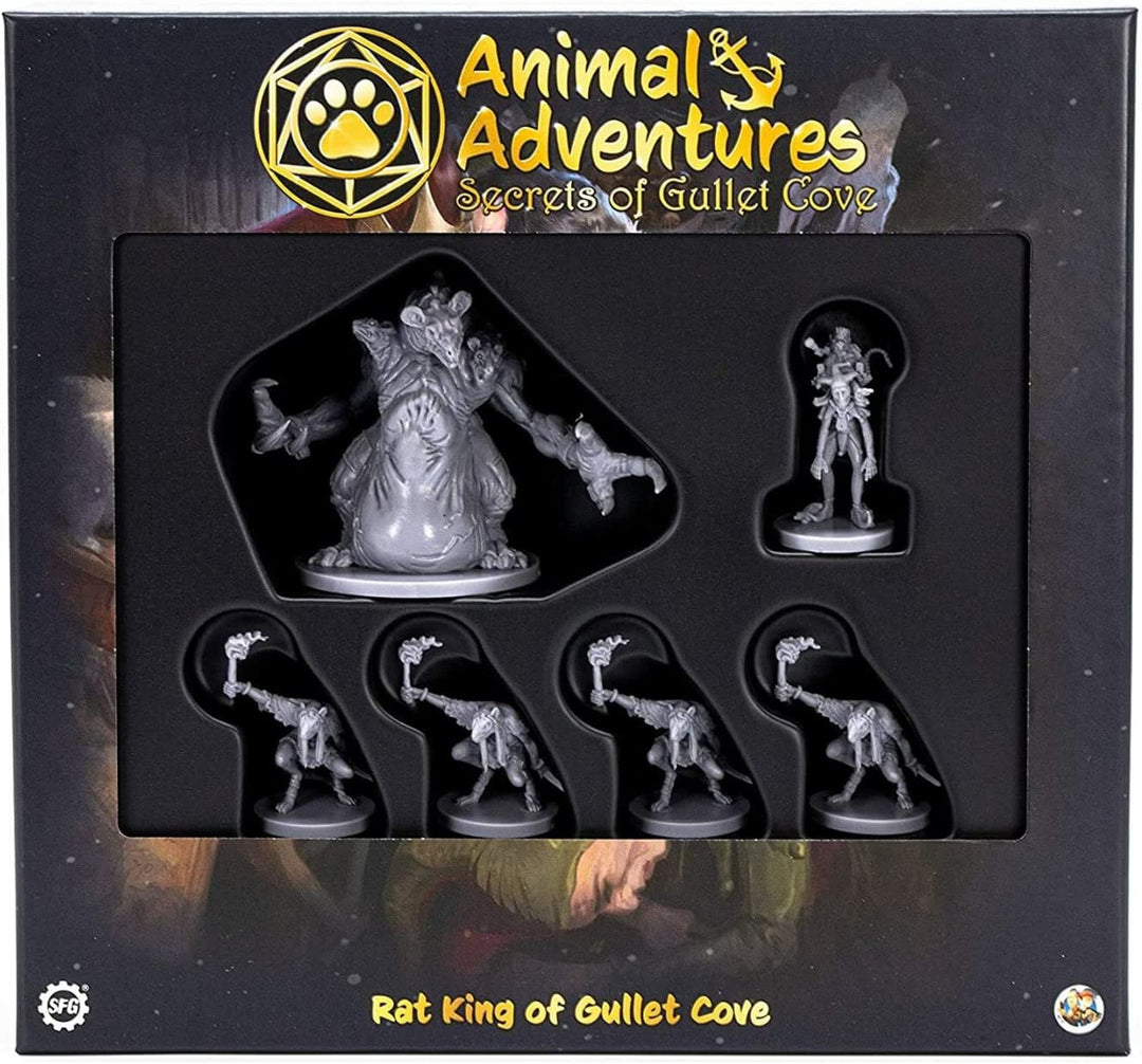 Animal Adventures: Secrets of Gullet Cove – Rat King of Gullet Cove, RPG Enemy Miniaturen für Rollenspiele, Tabletop-Spiele, bereit zum Malen oder Spielen, kompatibel mit der 5e Dungeon Crawl-Kampagne