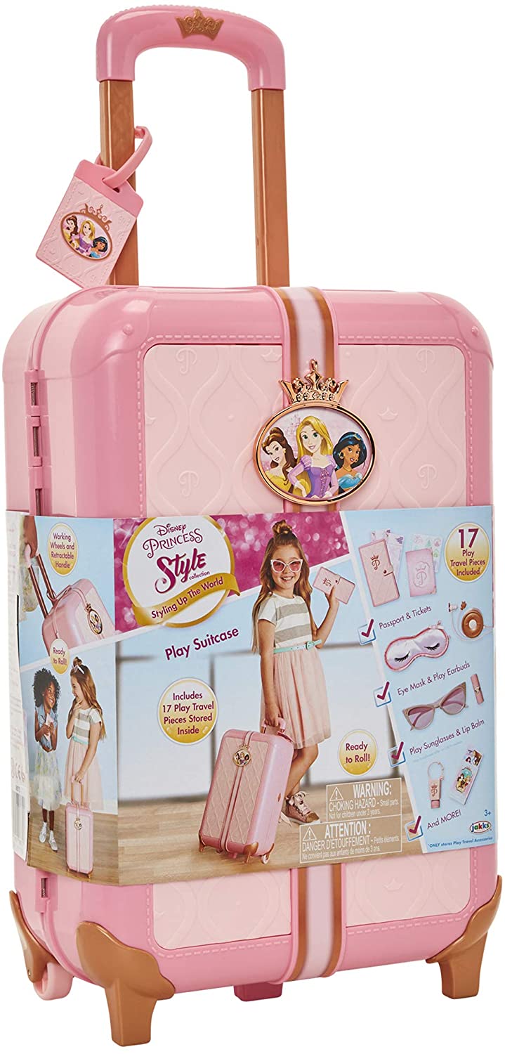 Disney Princess Travel Suitcase Play Set for Girls with Luggage Tag by Style Col