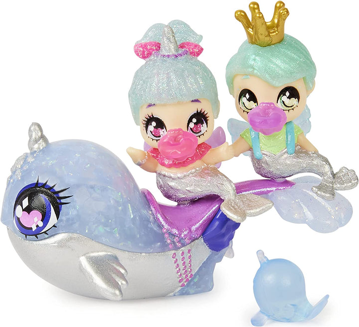 Hatchimals Pixies Riders, Shimmer Babies Baby Gemelli con Aliante e 4 Accessori