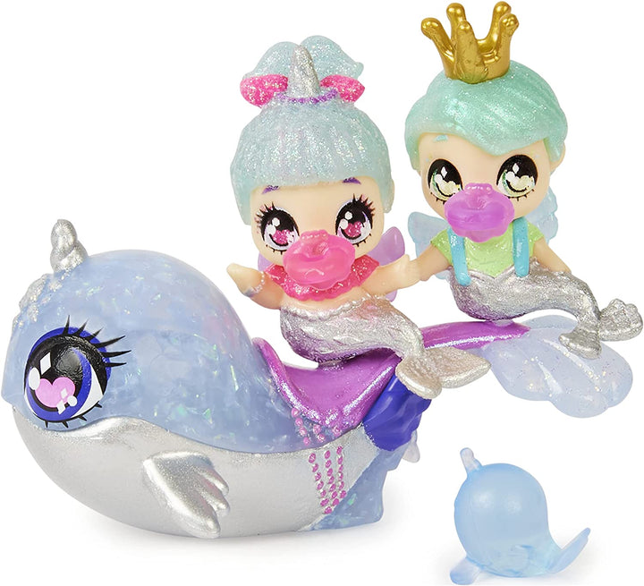 Hatchimals Pixies Riders, Shimmer Babies Baby Twins mit Gleiter und 4 Zubehör