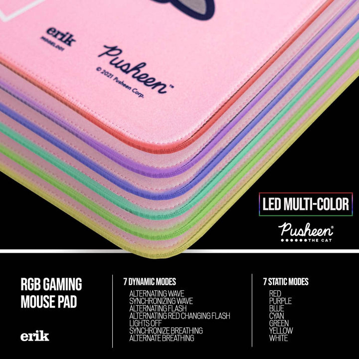 Official Pusheen XXL RGB Gaming Mouse Mat - Desk Pad