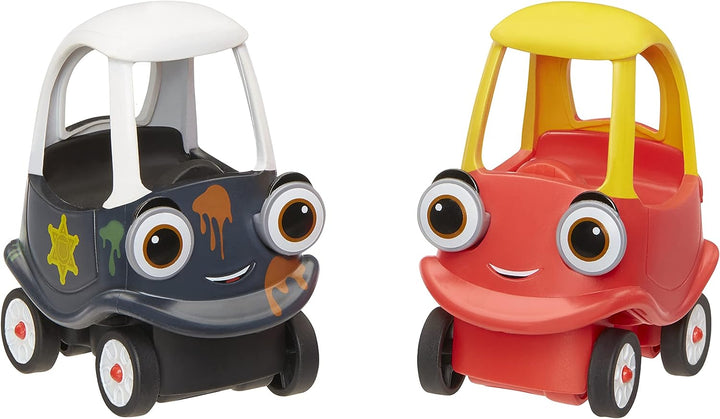 Little Tikes Let’s Go Cozy Coupe - 2 Mini Colour Change Vehicles For Tabletop & Floor Push Play