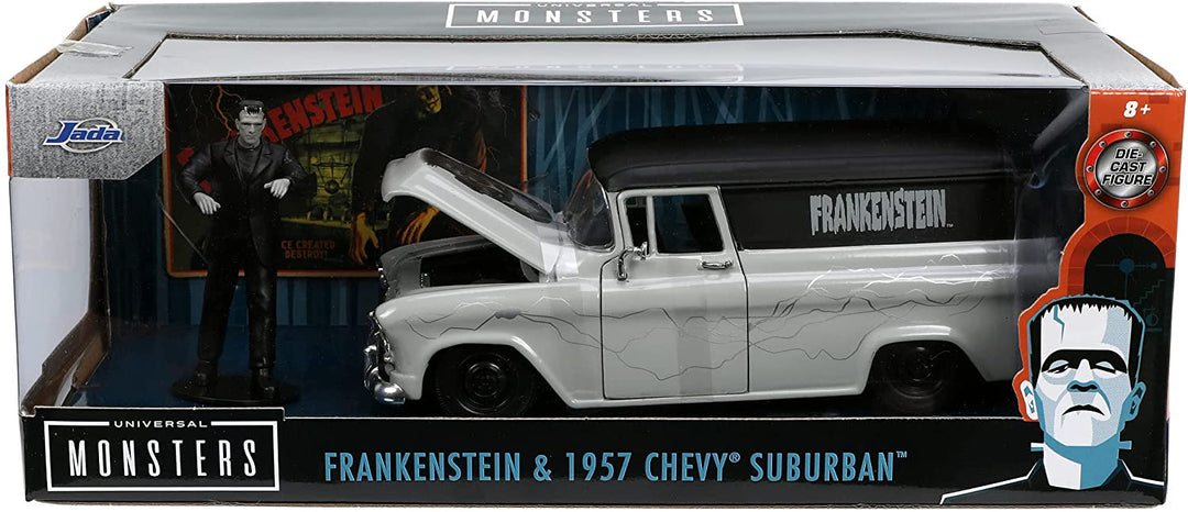 Jada Toys 253255032 Frankenstein 1957 Chevy Suburban 1:24, Grau