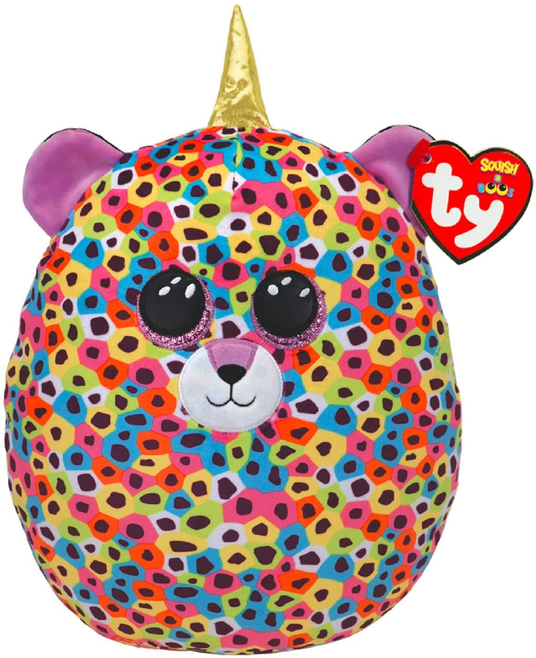 Ty UK Ltd 39188 Giselle Leopard Squish A Boo Plush Toy, Multicoloured, 12"