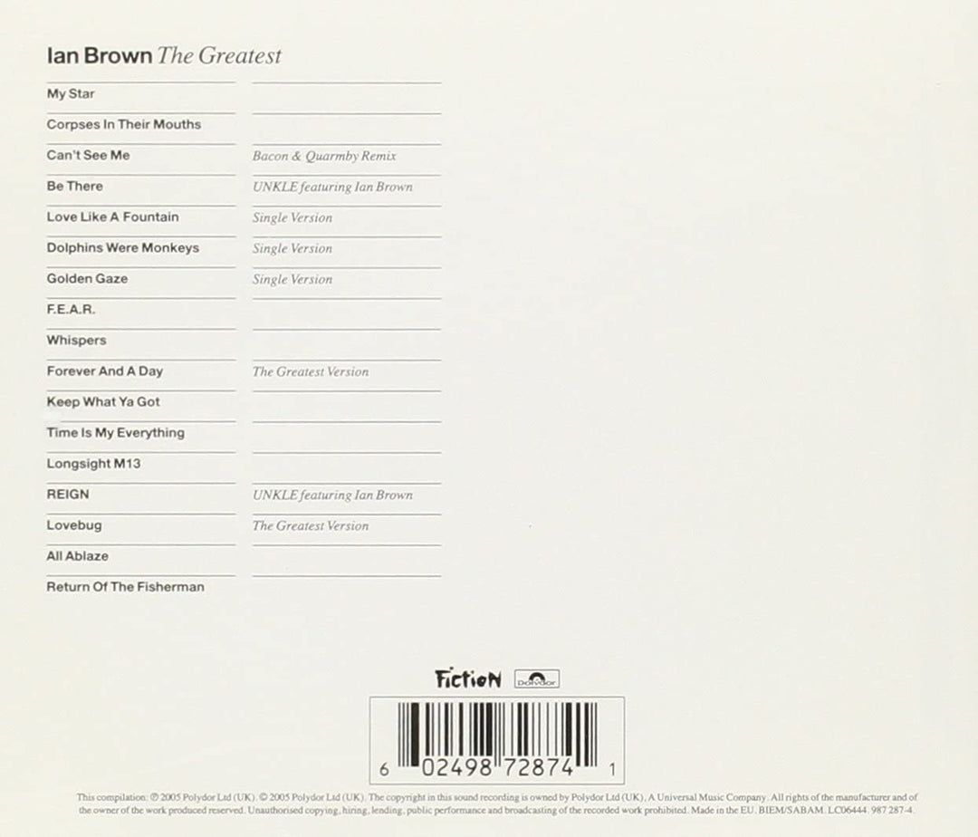 Ian Brown - The Greatest [Audio CD]