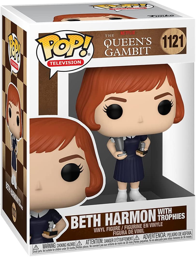 Netflix The Queens Gambit Beth Harmon con trofeos Funko 57690 Pop! Vinilo n. ° 1121