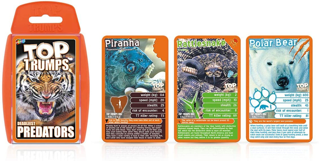 Deadliest Predators Top Trumps Kartenspiel