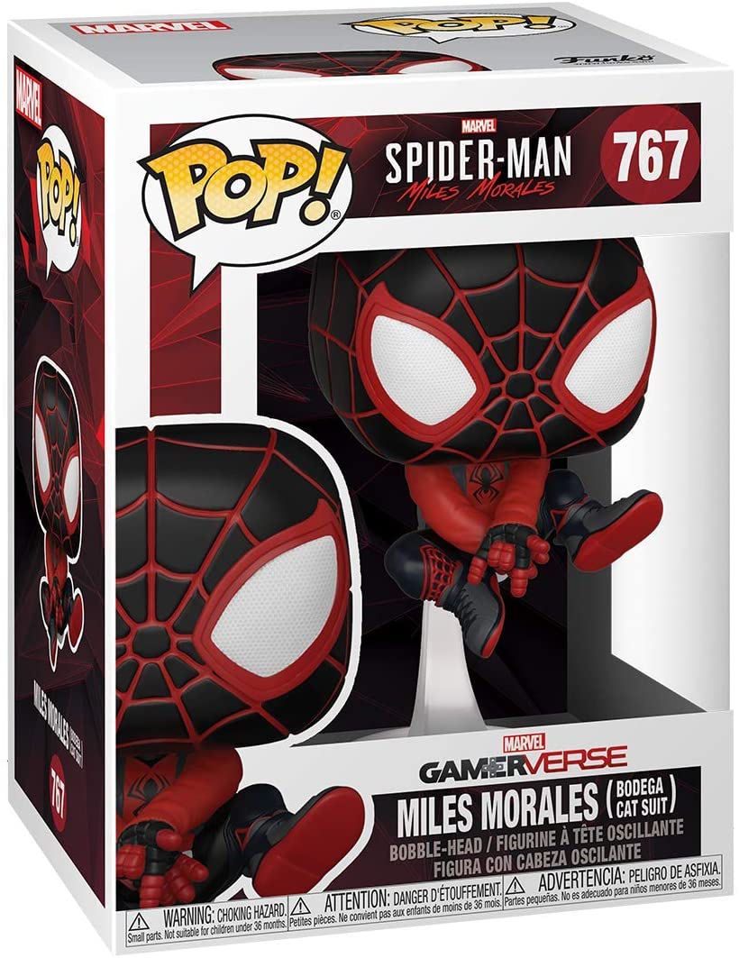 Marvel SpiderMan Miles Morales Miles Morales Bodega Cat Suit Funko 50152 Pop ! Vinyle #767