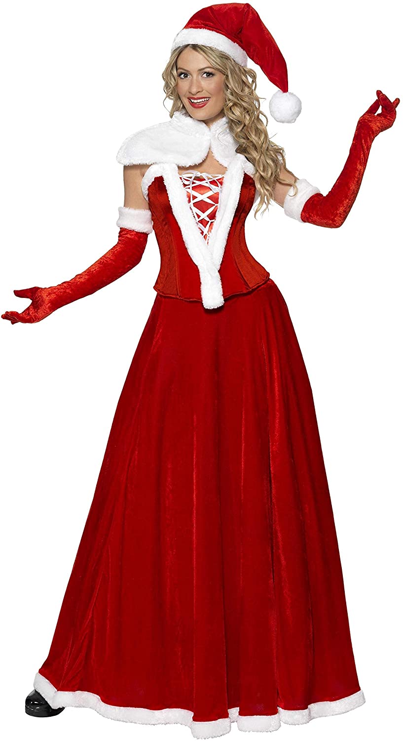 Smiffys Luxus-Miss-Santa-Kostüm