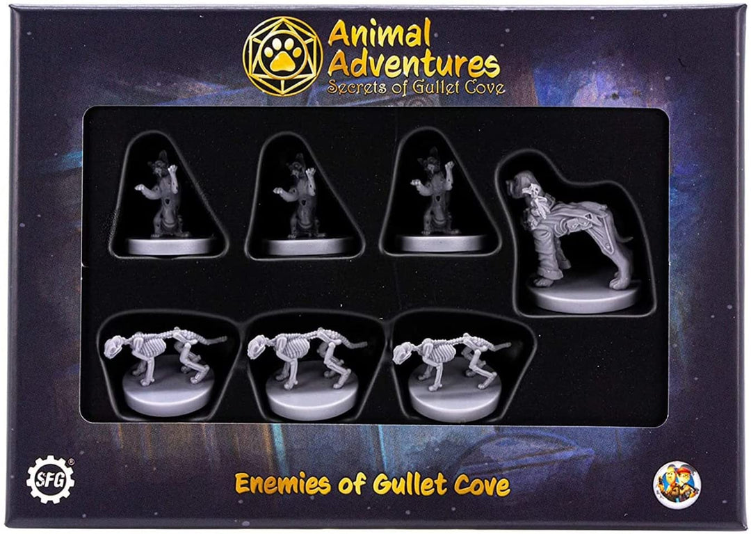 Animal Adventures: Secrets of Gullet Cove - Enemies of Gullet Cove, RPG Villain Miniatures for Roleplaying Tabletop Games Ready to Paint or Play, 5e Dungeon Crawl Campaign Compatible