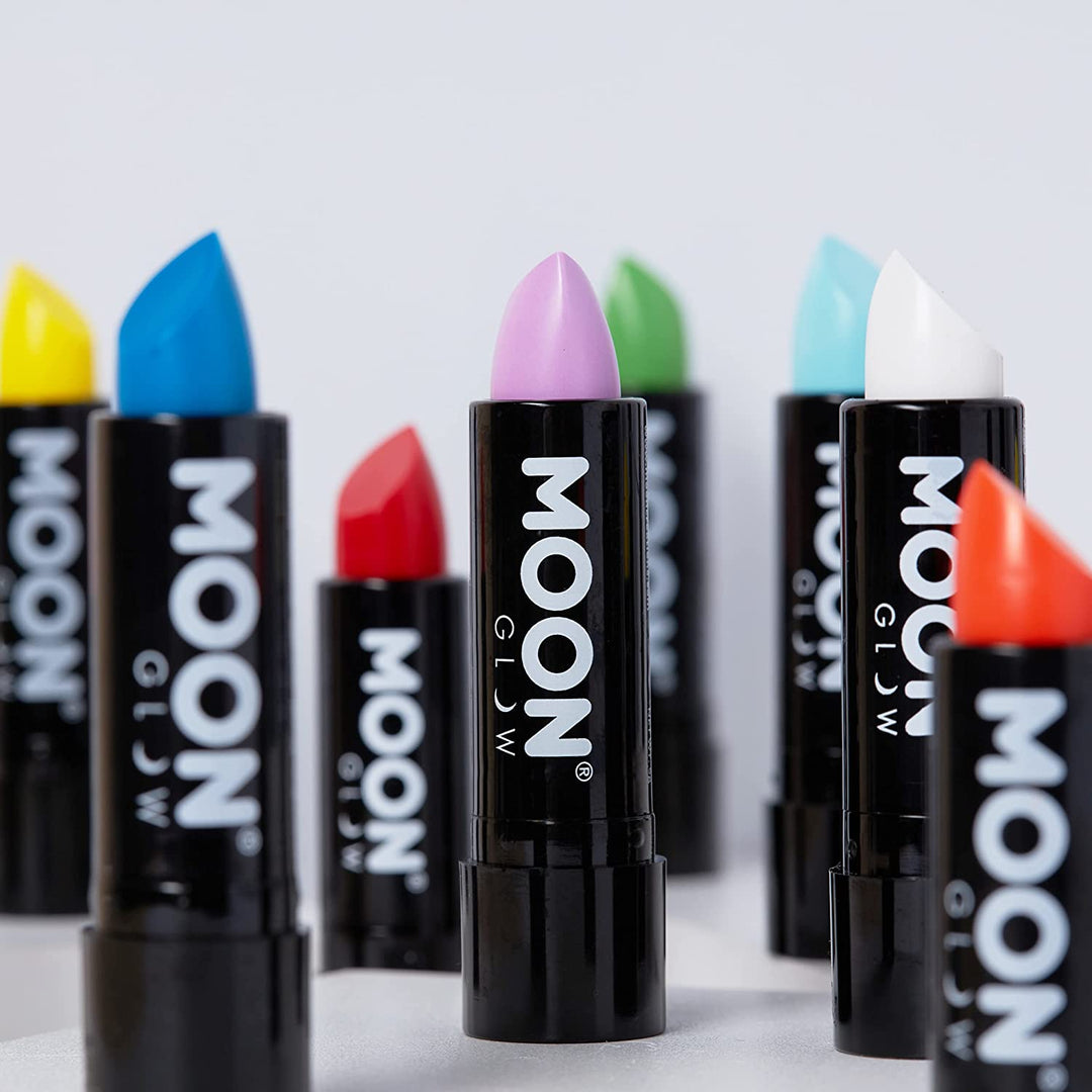 Neon-UV-Lippenstift von Moon Glow – Pastellblau – leuchtender neonfarbener Lippenstift – leuchtet unter UV-Strahlung