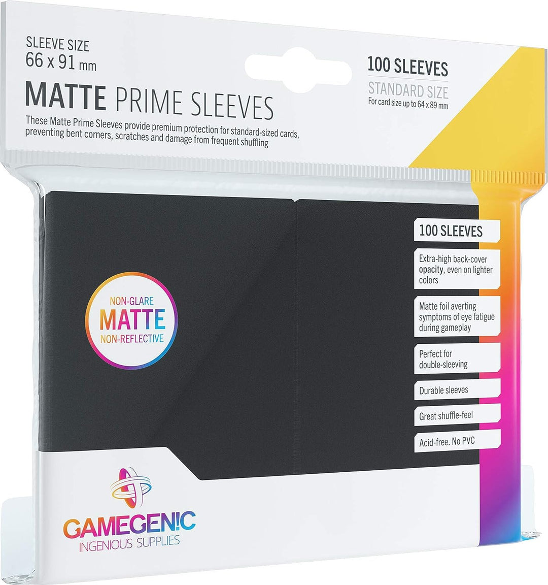 Gamegenic GGS11030ML Matte Prime-Hüllen (100er-Pack), Schwarz