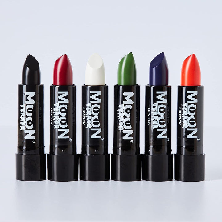 Moon Terror - Halloween Lipstick makeup - 5g - Easily create spooky designs like a pro! Perfect for vampire, ghost, skeleton, witch, pumpkin, monster etc - Zombie Green