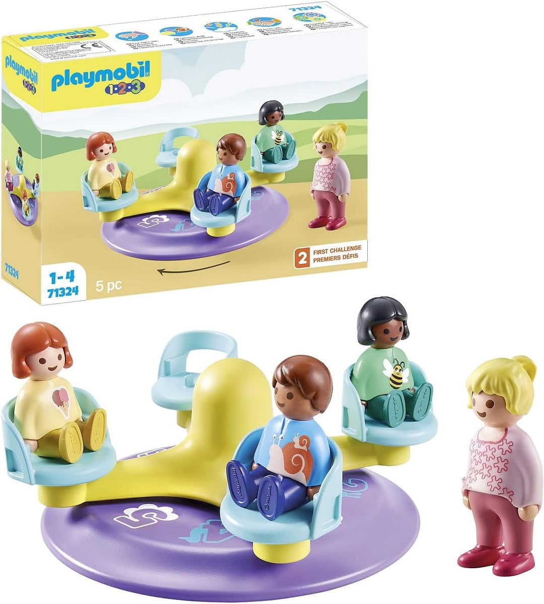 Playmobil 71324 1.2.3: Zahlenkarussell, Lern- und erstes Zählspielzeug